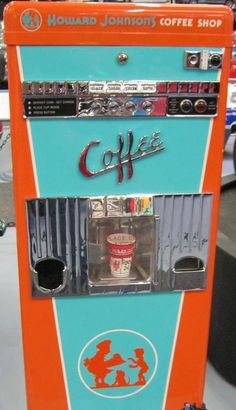 vintage coffee vending machine - Howard Johnson Coffee Shop