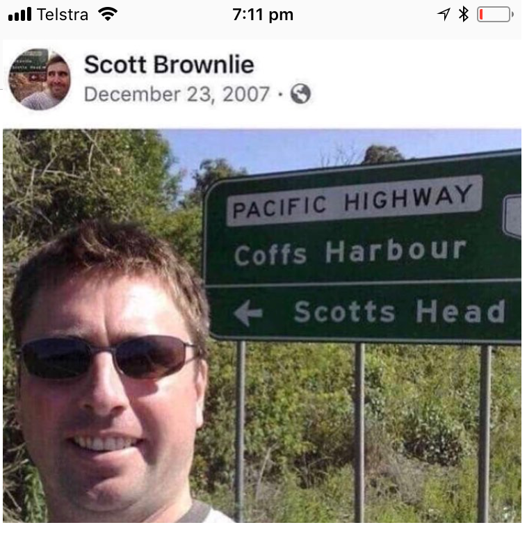 scotts head meme - ..il Telstra Scott Brownlie . Pacific Highway Coffs Harbour Scotts Head