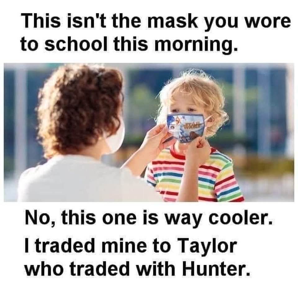 isn t the mask you wore - This isn't the mask you wore to school this morning. No, this one is way cooler. I traded mine to Taylor who traded with Hunter.