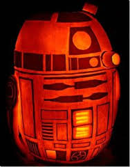 halloween pumpkin carving - star wars r2d2