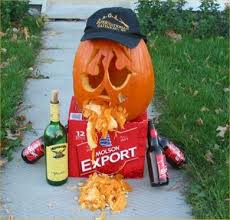 halloween pumpkin carving - drunk hungover vomiting
