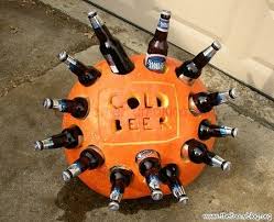 halloween pumpkin carving - beer cooler