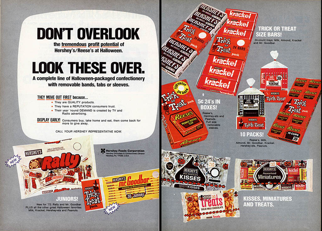 vintage halloween candy ads - Gratis icone Kan Ve Hersmens EscutAlmongs krackel krackel krackel Trick Auras Don'T Overlook Treat Trick Or Treat Size Bars! 24count trays Mitk. Almond, Krackel and Mr. Goodbar 24 Bars Trick pack the tremendous profit potenti