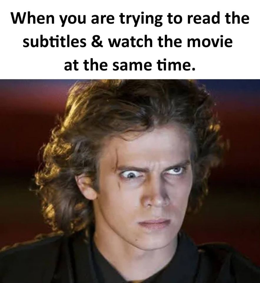 hayden christensen - When you are trying to read the subtitles & watch the movie at the same time.