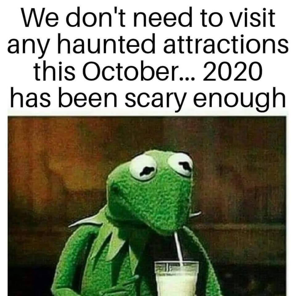 couldn t give a flying fuck - We don't need to visit any haunted attractions this October... 2020 has been scary enough
