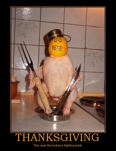 thanksgivig funny meme - 00 Thanksgiving This year the turkey's fighting back