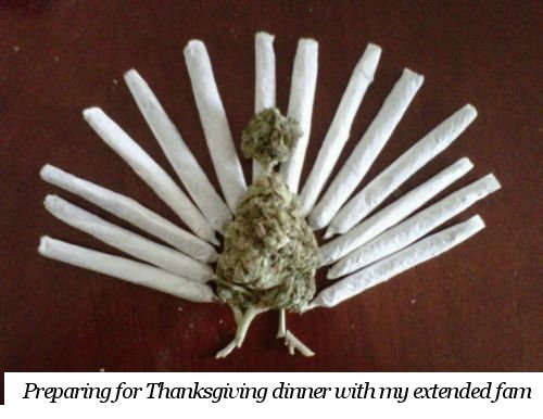marijuana turkey - Preparing for Thanksgiving dinner with my extended fam