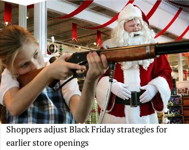 santa claus - Shoppers adjust Black Friday strategies for earlier store openings