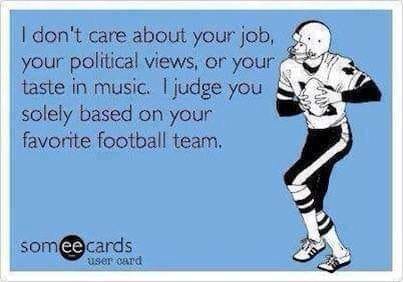 fantasy football - I don't care about your job, your political views, or your taste in music. I judge you solely based on your favorite football team. somee cards user card