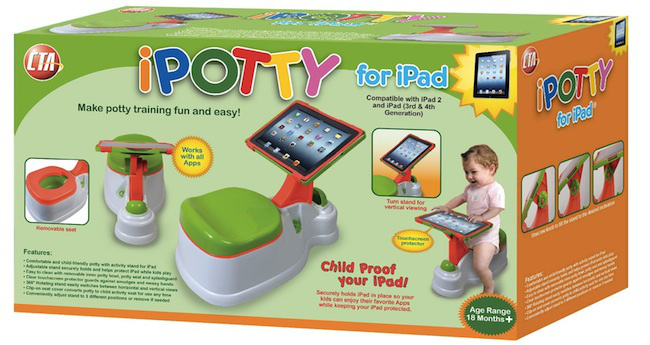 ipotty - Cta Potty for iPad Compatible with iPad 2 and iPad 3rd & 4th Generation Ipottu Make potty training fun and easy! formad with a Works Apps Tumand for Tour Features to.com.mm Child Proof your IPadi can have Acos Age Range 18 Months