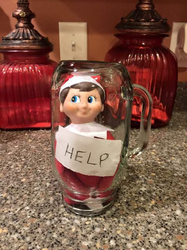 funny elf on the shelf ideas - Help