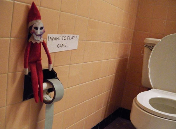 funny elf on the shelf ideas - Want To Playa Game...