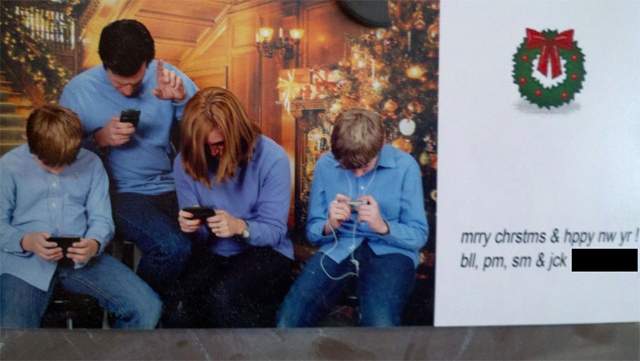 funny family christmas cards - mrry chrstms & hppy nwyr bil, pm, sm & jak