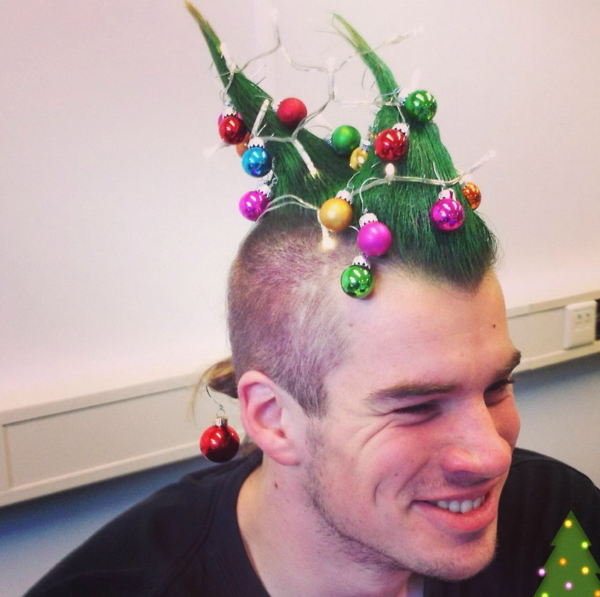 christmas tree hair