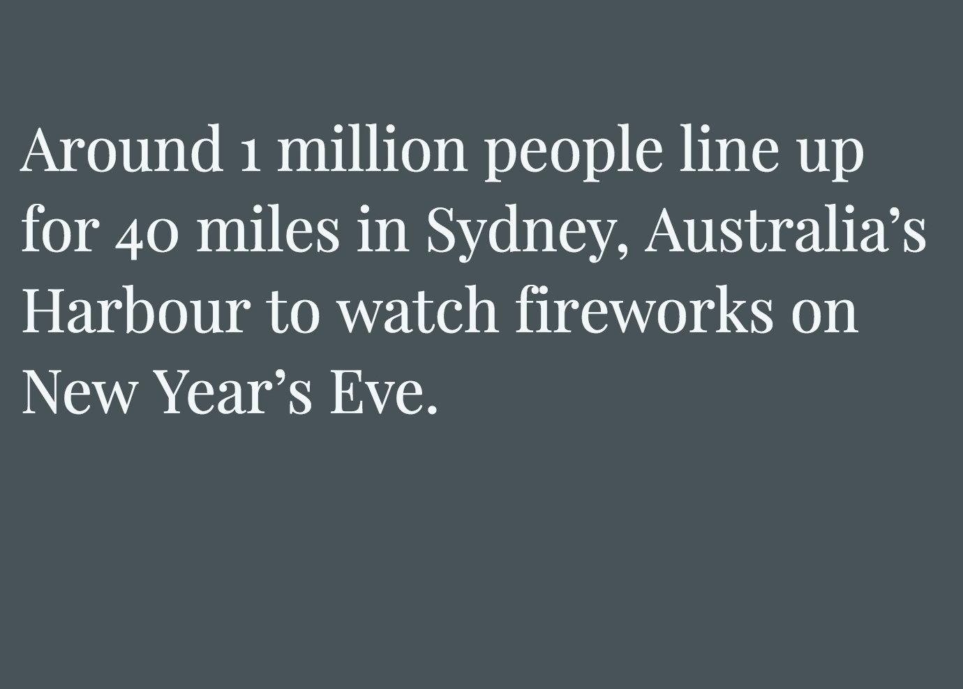 Weird new years facts