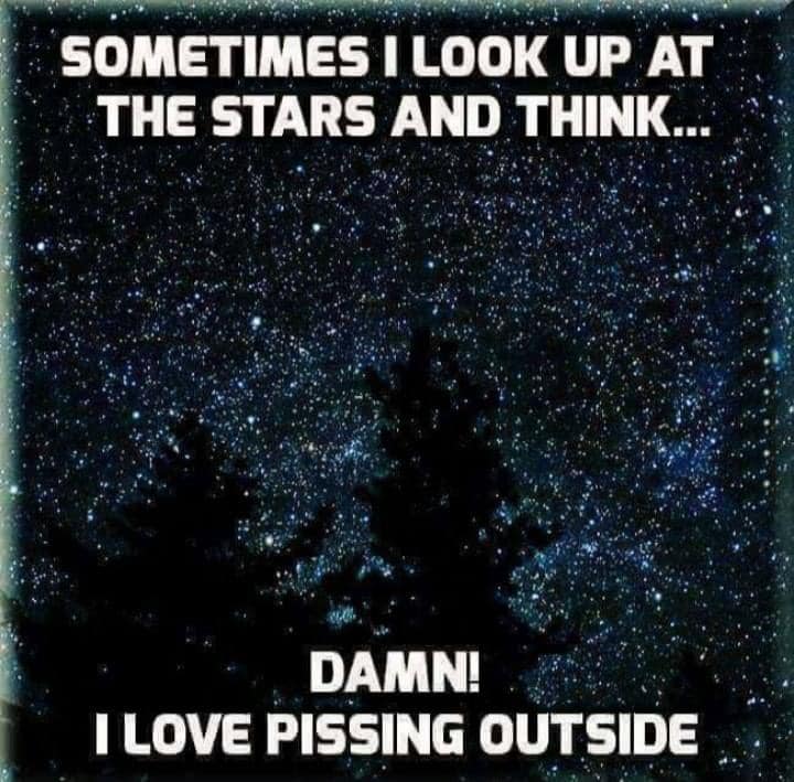 sometimes i look up at the stars - Sometimes I Look Up At The Stars And Think... Damn! I Love Pissing Outside