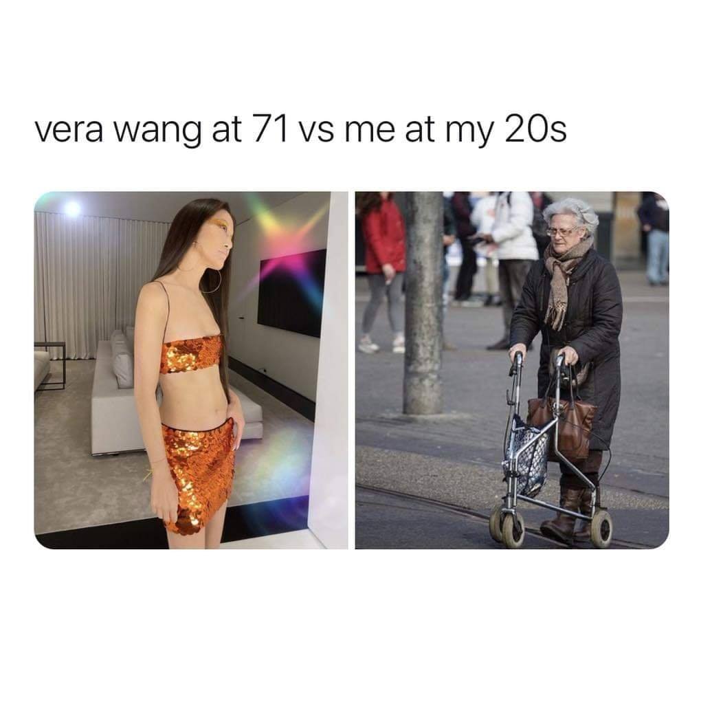 shoulder - vera wang at 71 vs me at my 20s