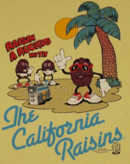 yellow california raisins tshirt - Raysan Aruckus Watu The California Raisin