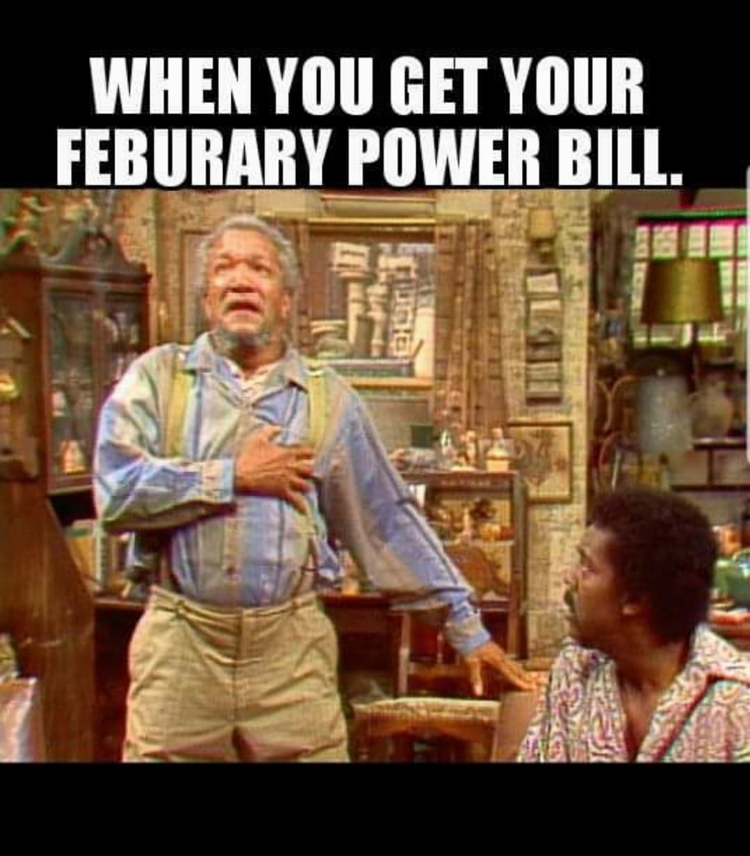 sanford and son heart attack - When You Get Your Feburary Power Bill.