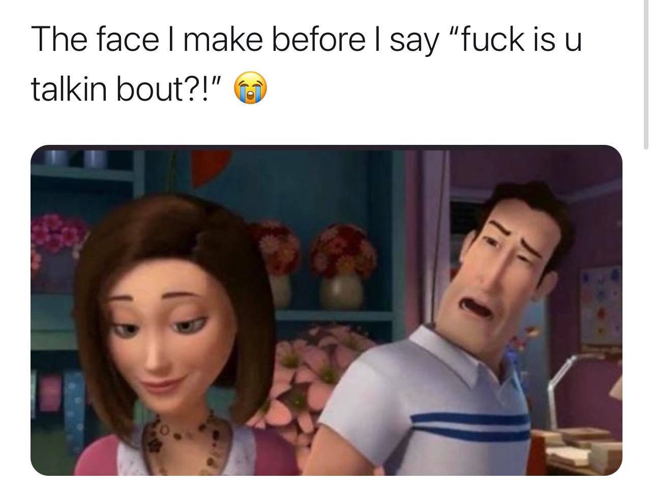 bee movie meme template - The face make before I say "fuck is u talkin bout?!"