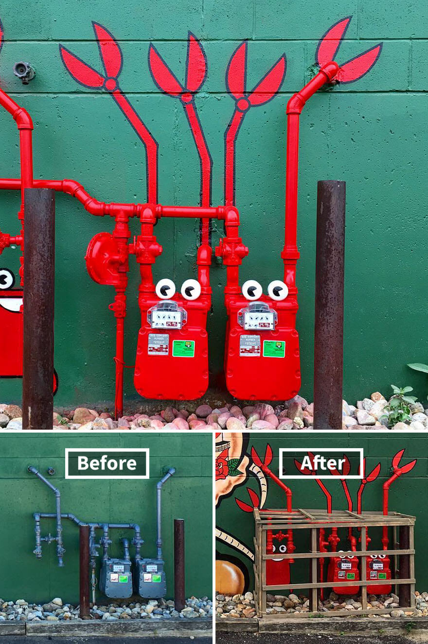 tom bob street art - .. .. Res Before After