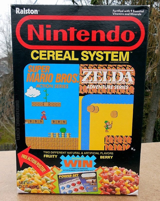 nintendo cereal system - Ralston Fortified with 9 Essential Vitamins and Minerals Nintendo Tn Cereal System Brand Saeetened Cereal Mario Bros Zelba L Adventure Seriesy Action Series 3 ? ? Drac.Com Etete Min Free Action Poster! Two Different Natural & Arti