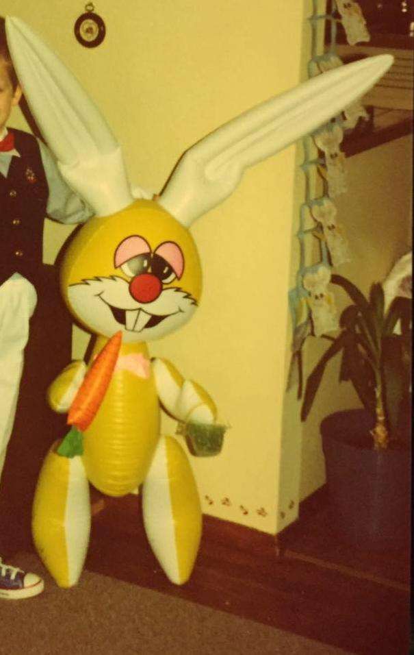 No one knew exactly what to do with these stupid inflatable rabbits you won at egg hunts