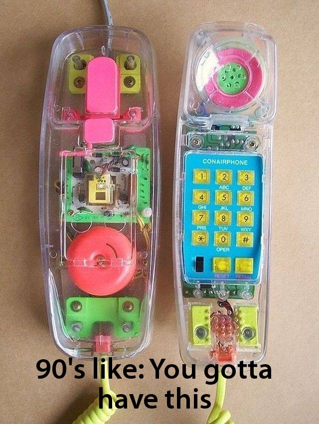 see through phones - Conairphone 2 3 Der Abc 5 6 Gh Kl Mno 00 7 Prs Tuv 9 Wxy # 0 Oper 90's You gotta have this