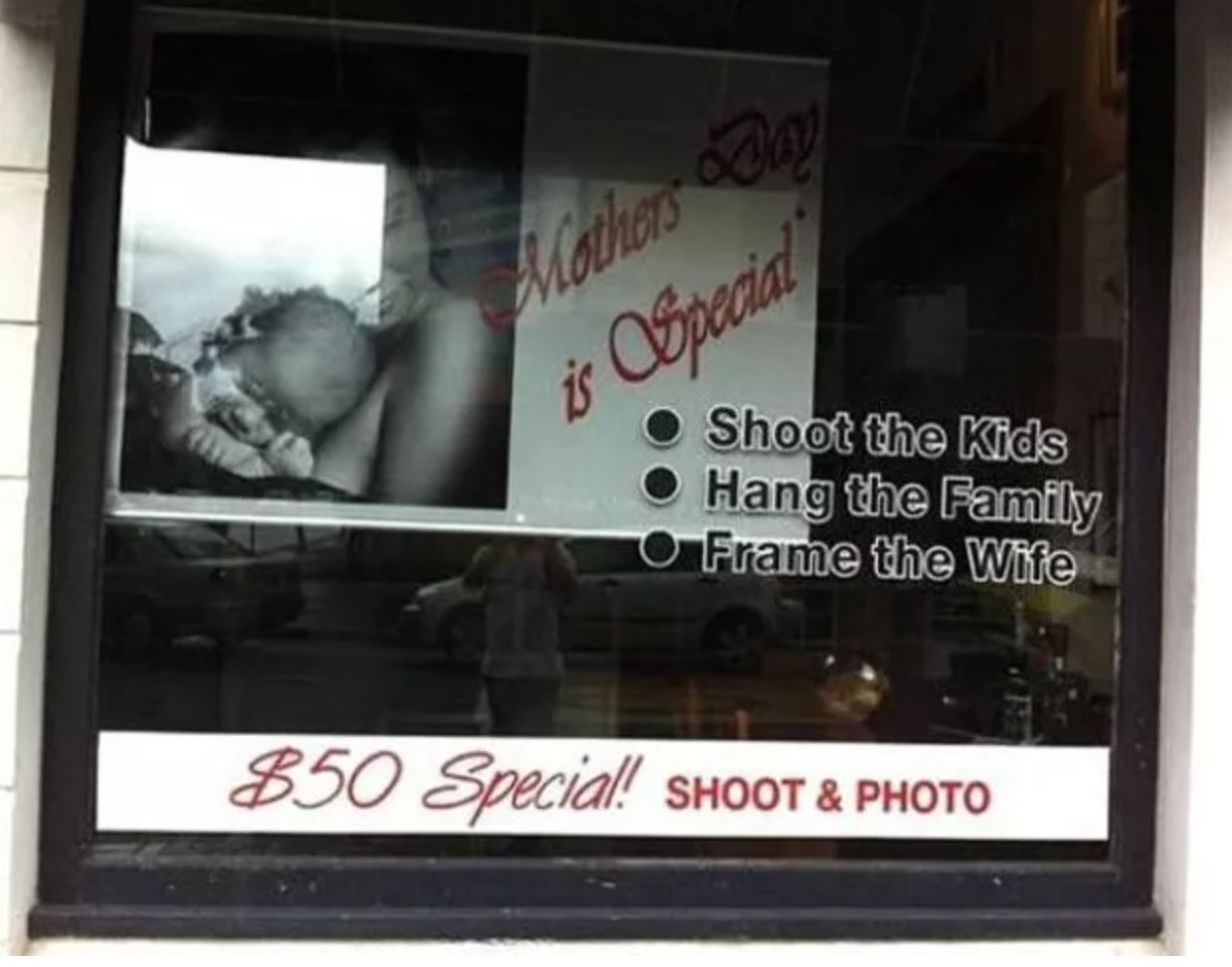 display advertising - Mother odlo is special Shoot the Kids Hang the Family O Frame the Wife 850 Special! Shoot & Photo