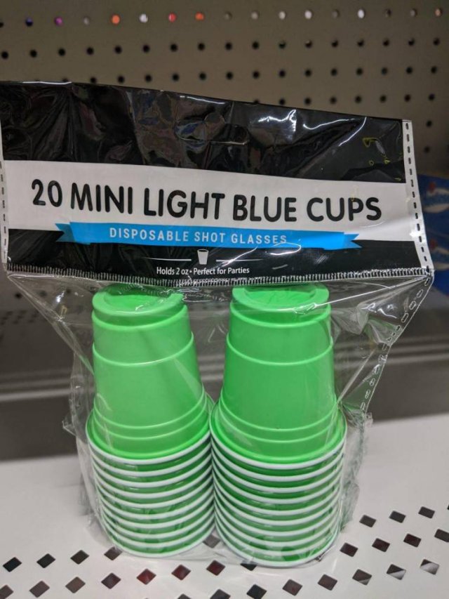 plastic - 20 Mini Light Blue Cups Disposable Shot Glasses Holds 2 oz. Perfect for Parties