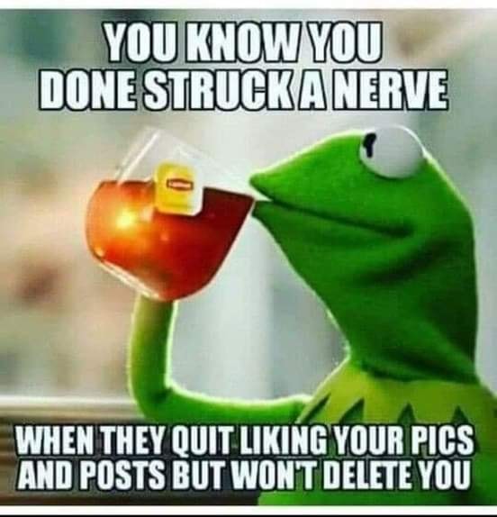 national tequila day meme - You Know You Done Strucka Nerve 0 When They Quit Liking Your Pics And Posts But Won'T Delete You