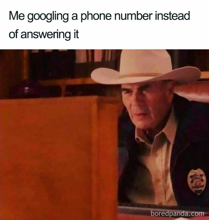 introvert memes - Me googling a phone number instead of answering it boredpanda.com