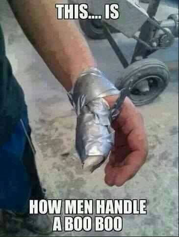funny uses for duct tape - This...Is How Men Handle Aboo B00