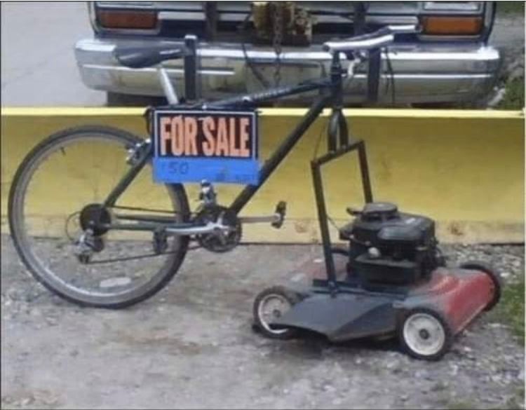 bizarre and wtf posts - funny lawnmowers - For Sale