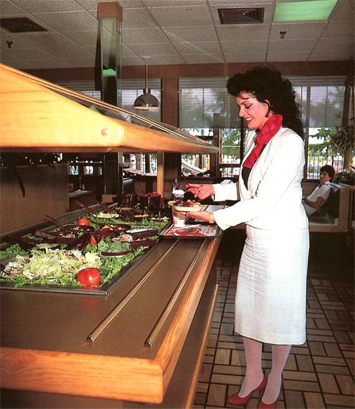 Salad bars everywhere! Wendy's, Taco Bell, they all had these salad bars with baked potatoes