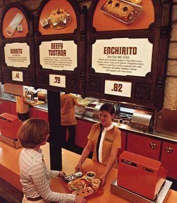 The inside of Taco Bell, it was simple then. Tacos or Tacos?