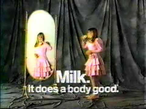 old milk commercials - Milk. It does a body good.