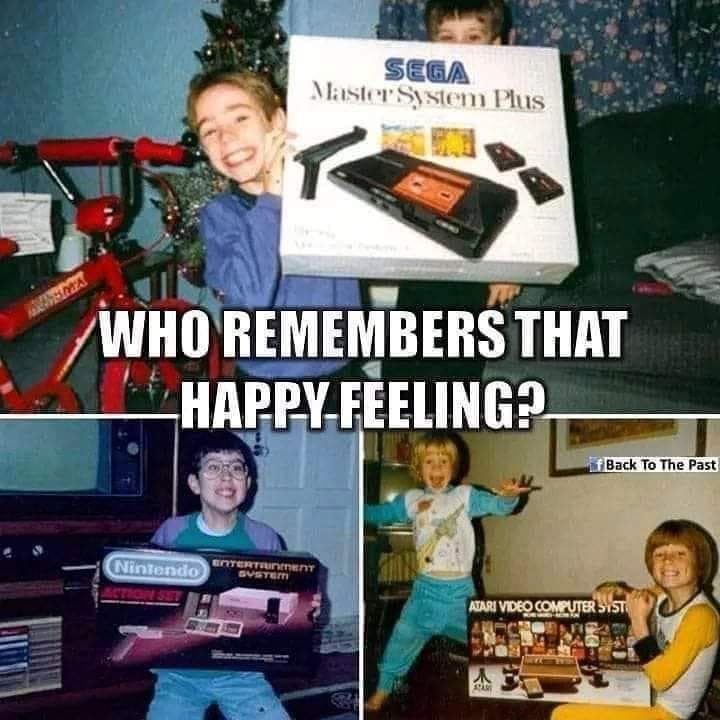 funny gaming memes - nintendo memes sega atari - Sega Master System Plus X Who Remembers That HappyFeeling? f Back To The Past Entertent Nintendo Gvsteit Atari Video Computer Sist