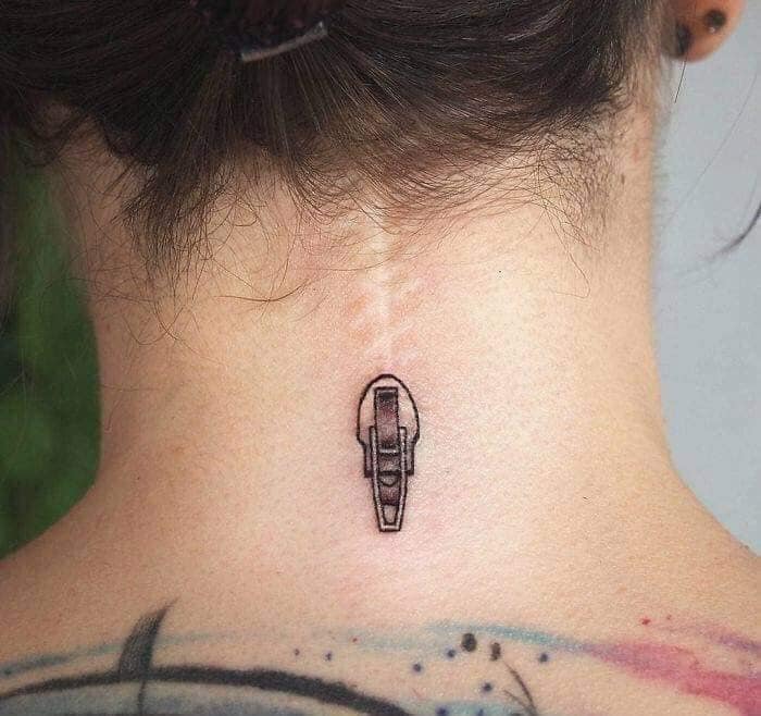 scar tattoo zipper