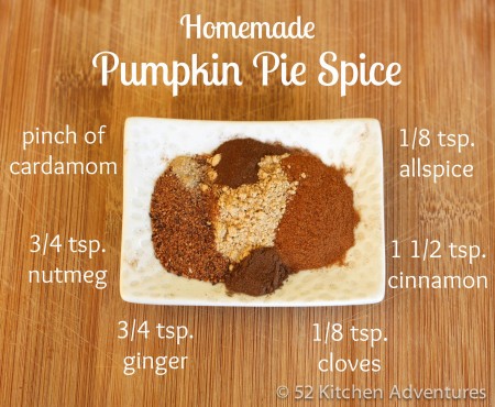 what's in pumpkin spice - Homemade Pumpkin Pie Spice pinch of cardamom allspice 18 tsp 34 tsp 1 12 tsp. nutmeg cinnamon 34 tsp. 18 tsp. ginger cloves 52 Kitchen Adventures