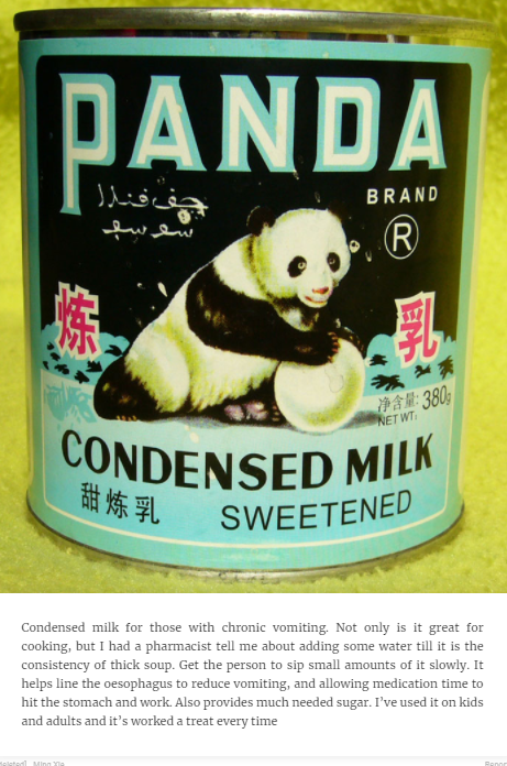 panda condensed milk - Panda Brand der for en R 380 Ta Condensed Milk Sweetened Condensed milk for those with chronic vomiting, Not only is it great for cooking, but I had a pharmacist tell me about adding some water till it is the consistency of thick so