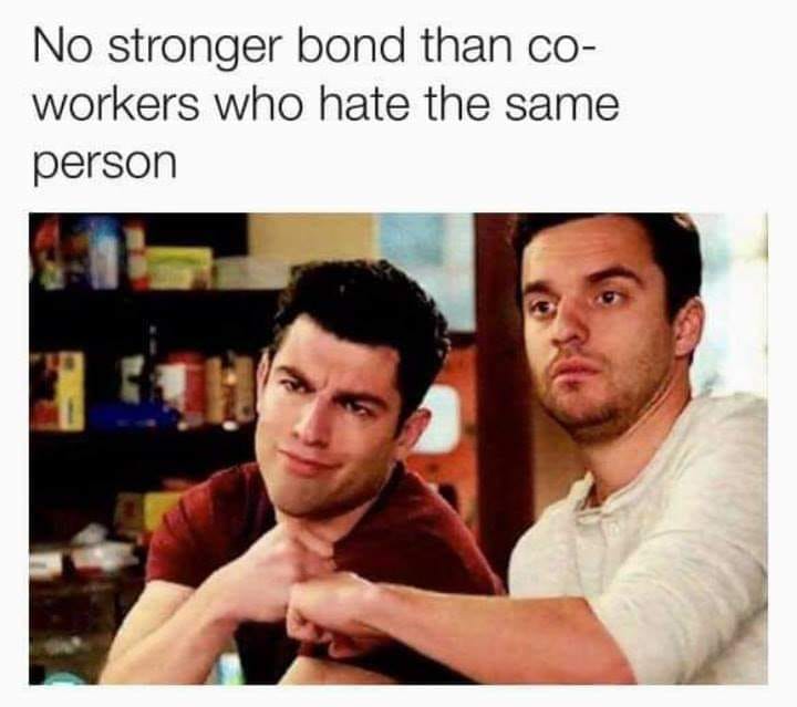 gif bro fist bump - No stronger bond than co workers who hate the same person