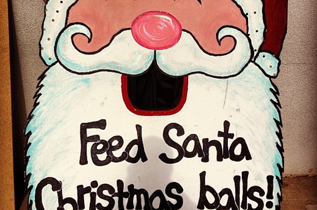 poster - Feed Santa Cristhos balls!