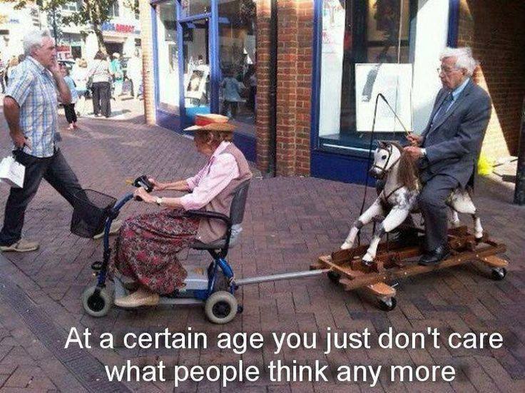 funny pics memes - hoveround funny - At a certain age you just don't care what people think any more