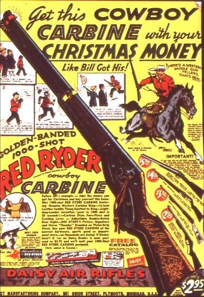 1950s christmas ads - Get this Cowboy Carbine with your Christmas Money Bill Got His! Here'S A Wester Saddle Gun Fellers That'S Perce GoldenBanded 1000Shot Importanti 42 Red Riders Carbine He for Chr and by el 100she Red Idee Carbine Ing Gee Western Care 