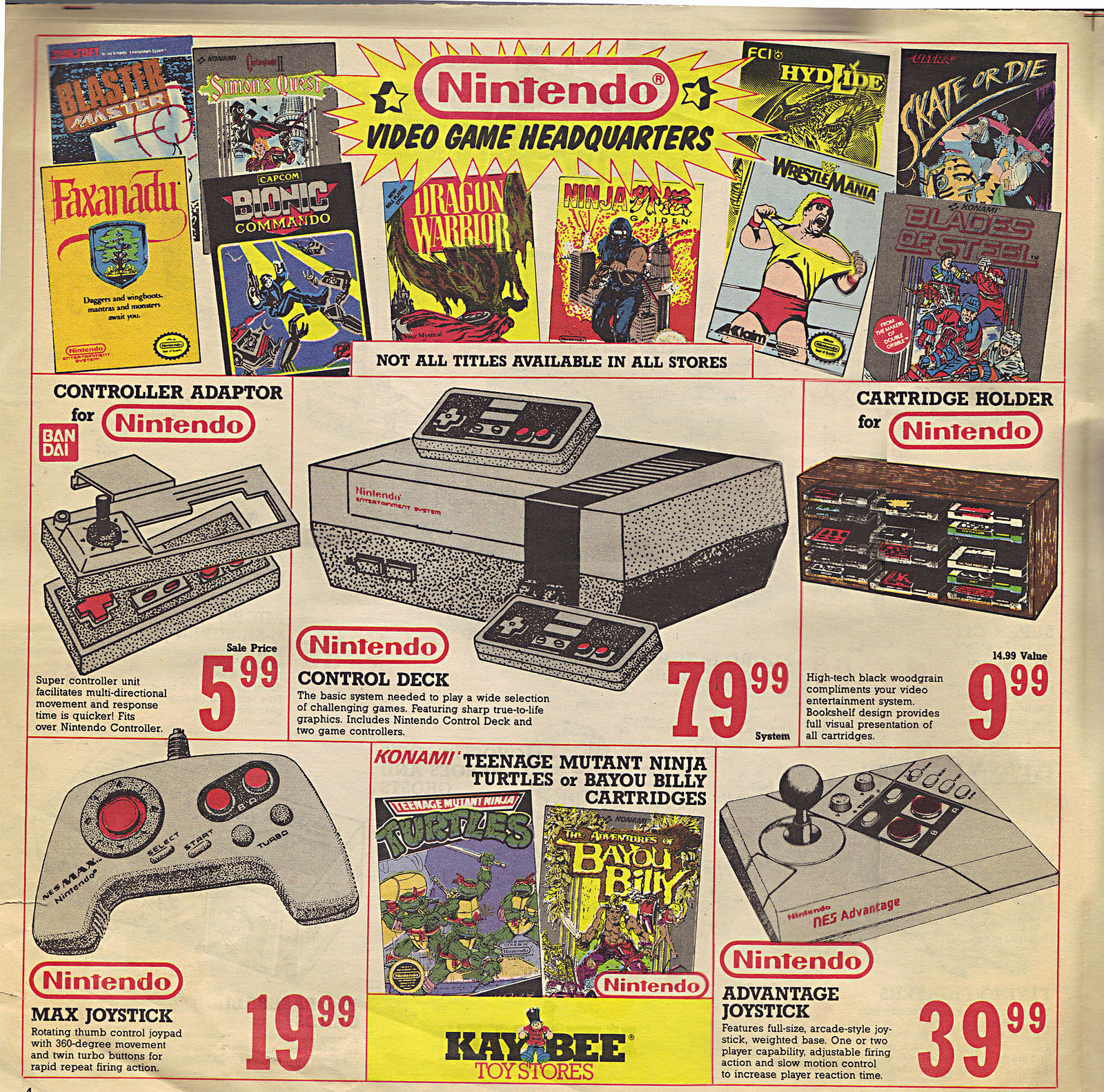 Nintendo was the toy of the late 80s