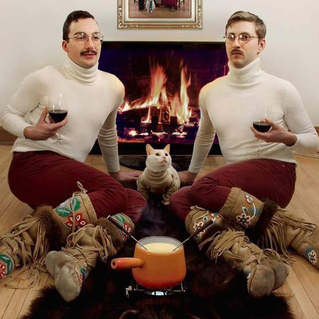 pet hates christmas - two men and a cat - .