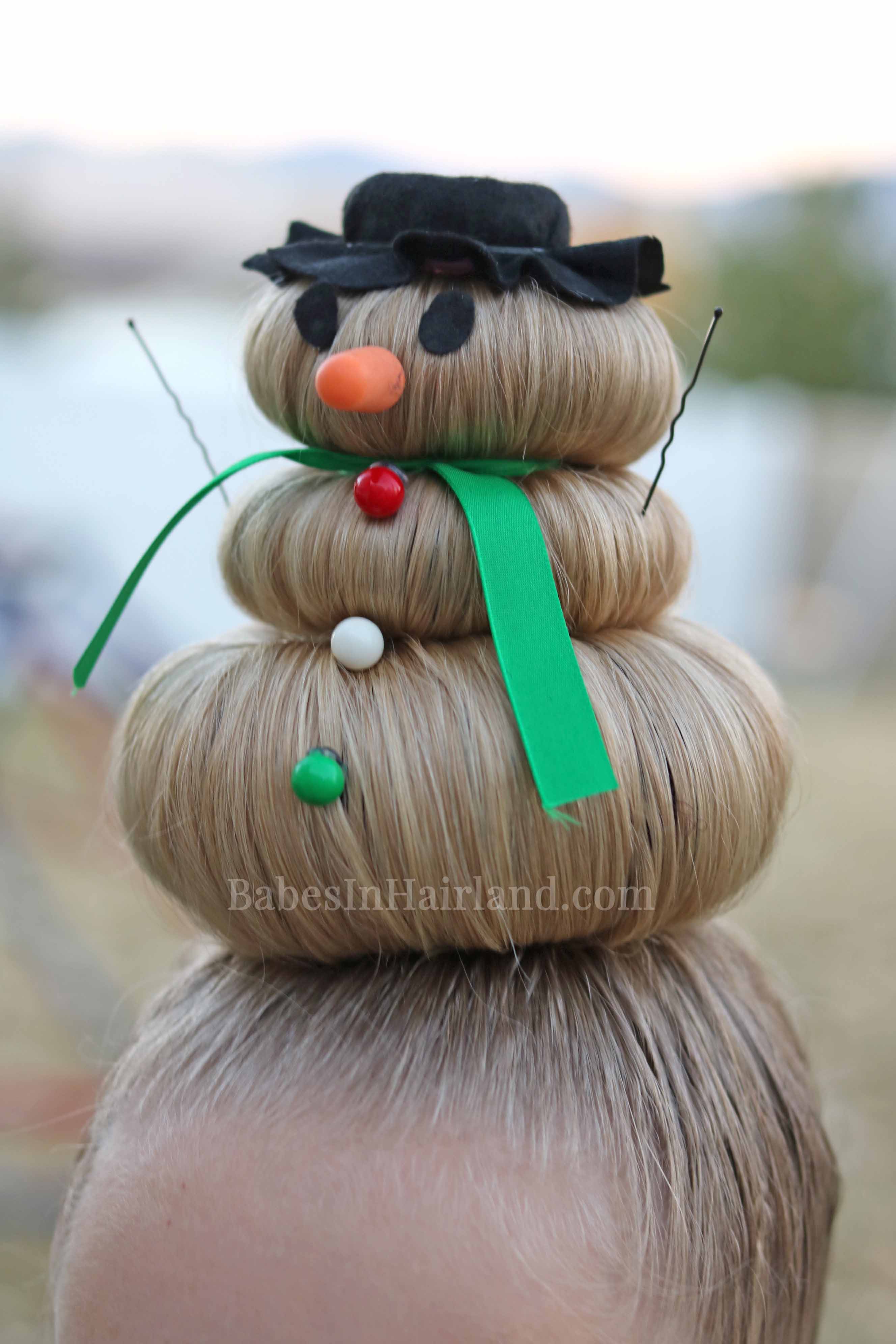 intense christmas - snowman hair - BabesInHairland.com