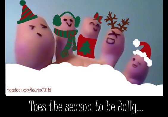 smile - Xd facebook.comlauren 70118 Toes the season to be Jolly...