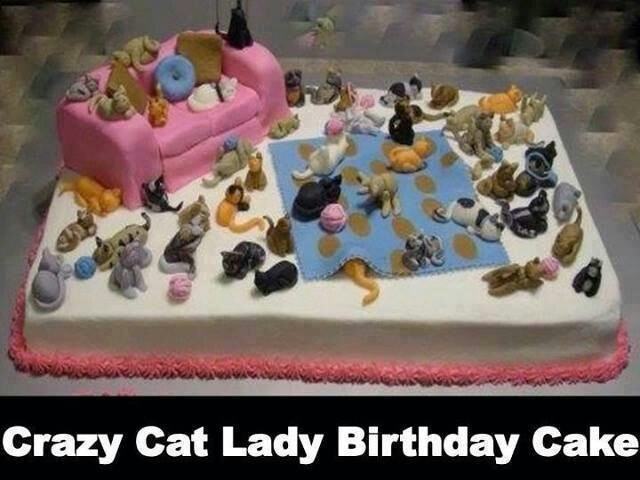 wtf cakes - crazy cat lady cake - Crazy Cat Lady Birthday Cake